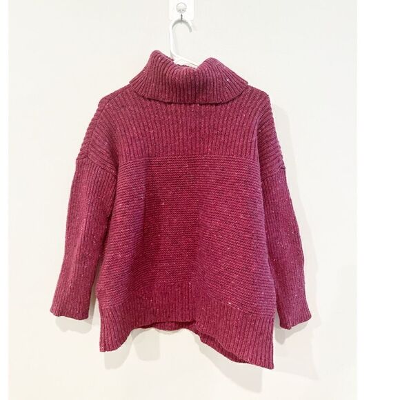 WoolOvers turtleneck sweater maroon - Picture 2 of 4